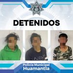 DETIENE POLICÍA DE HUAMANTLA A TRES SUJETOS POR AGRESIONES Y ROBO