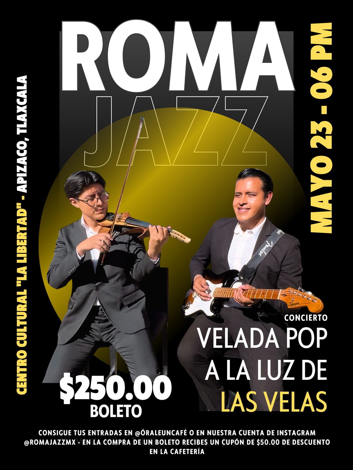 Roma Jazz ofrecerá concierto en Apizaco